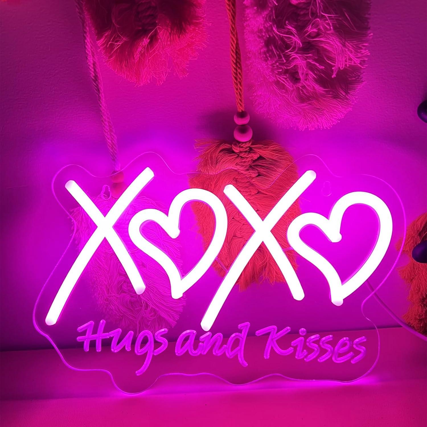 Neon Sign Party - XOXO Neonbord met de tekst 'Hugs