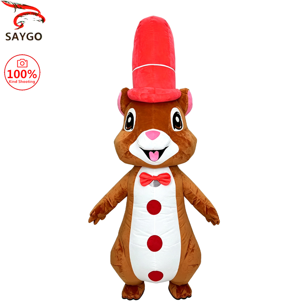 Event Party - SAYGO Red Hat Eekhoorn Opblaasbaar Kostuum