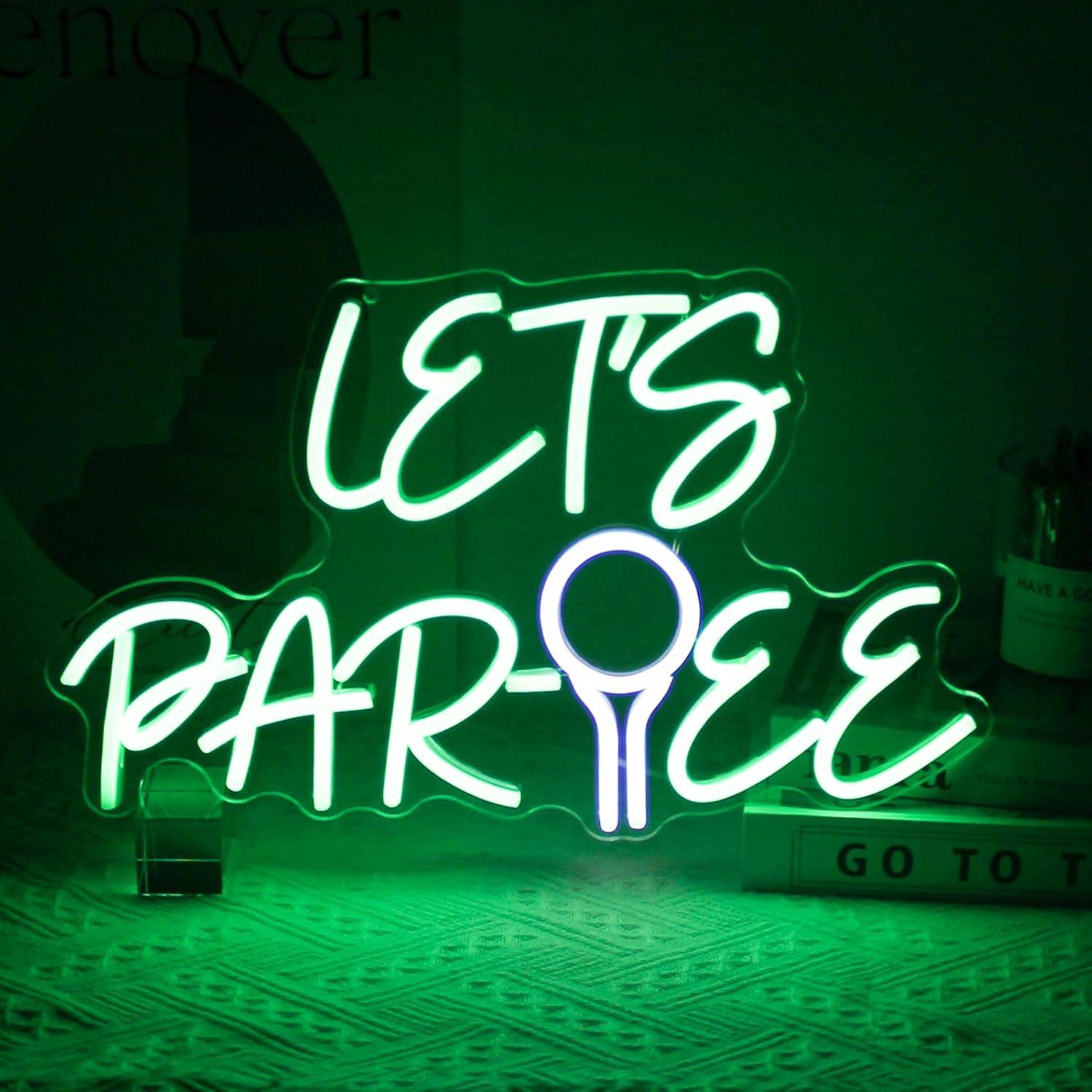 Neon Sign Party - Laten we een Par Tee neonreclame
