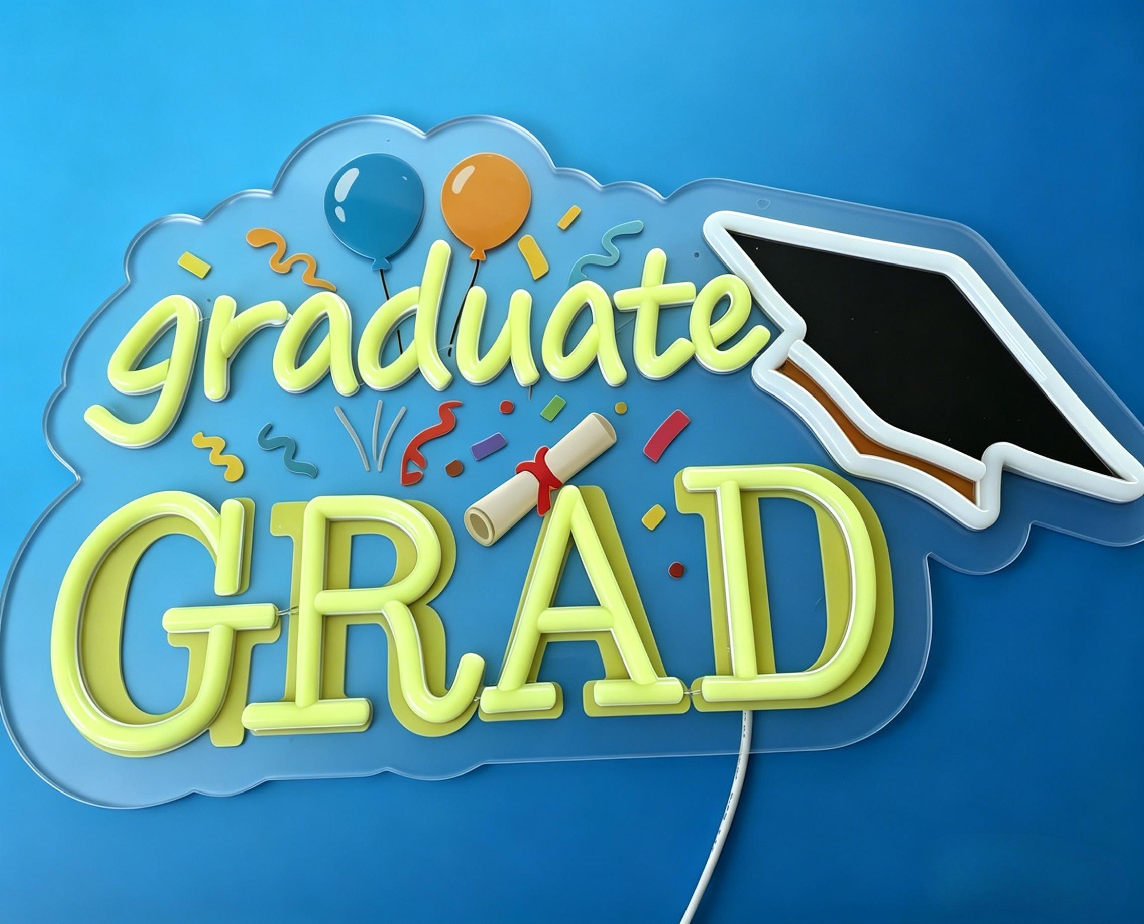 Neonreclame 'Graduate Grad' me - Neon Sign Party recensie en prijs