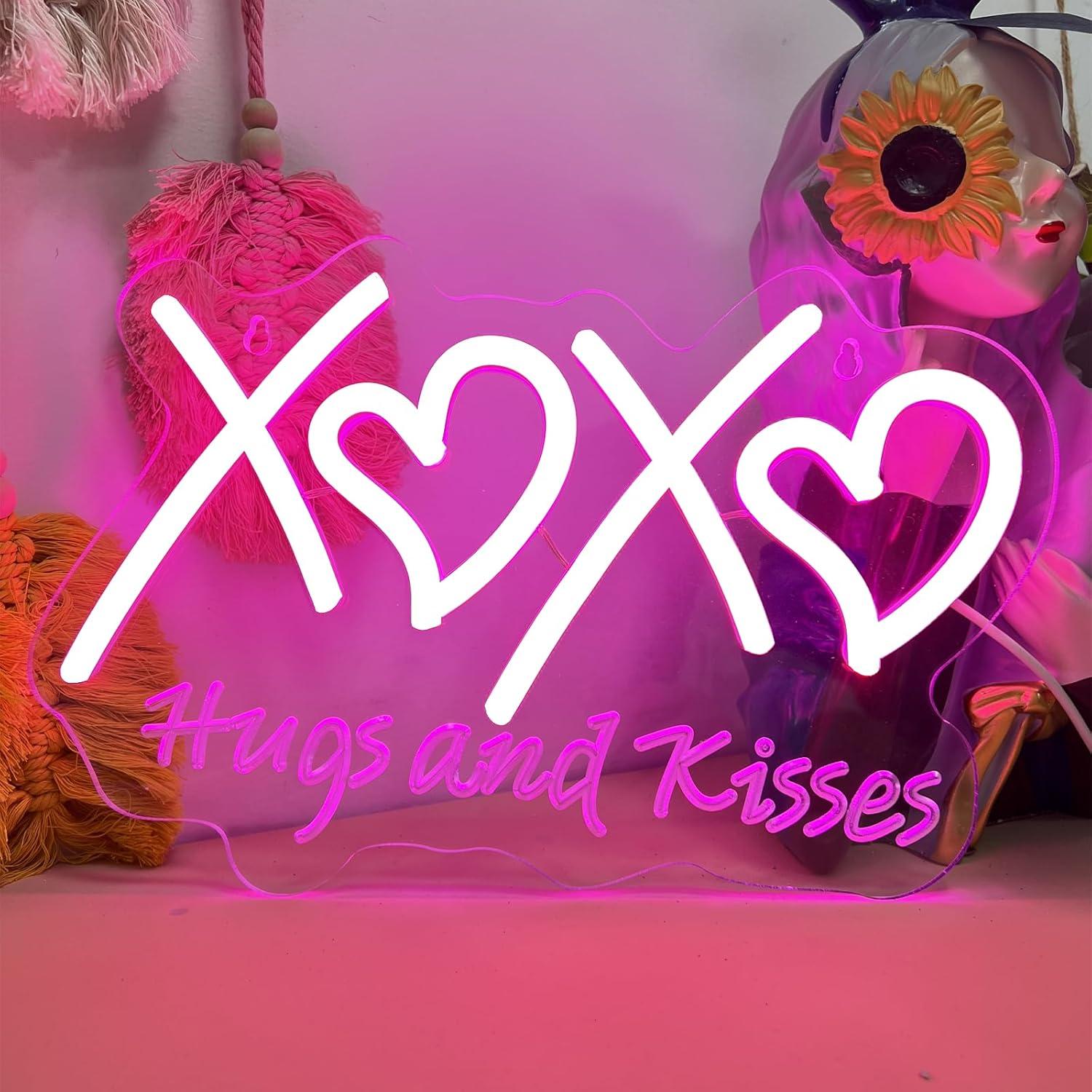 XOXO Neonbord met de tekst 'Hu - Neon Sign Party recensie en prijs