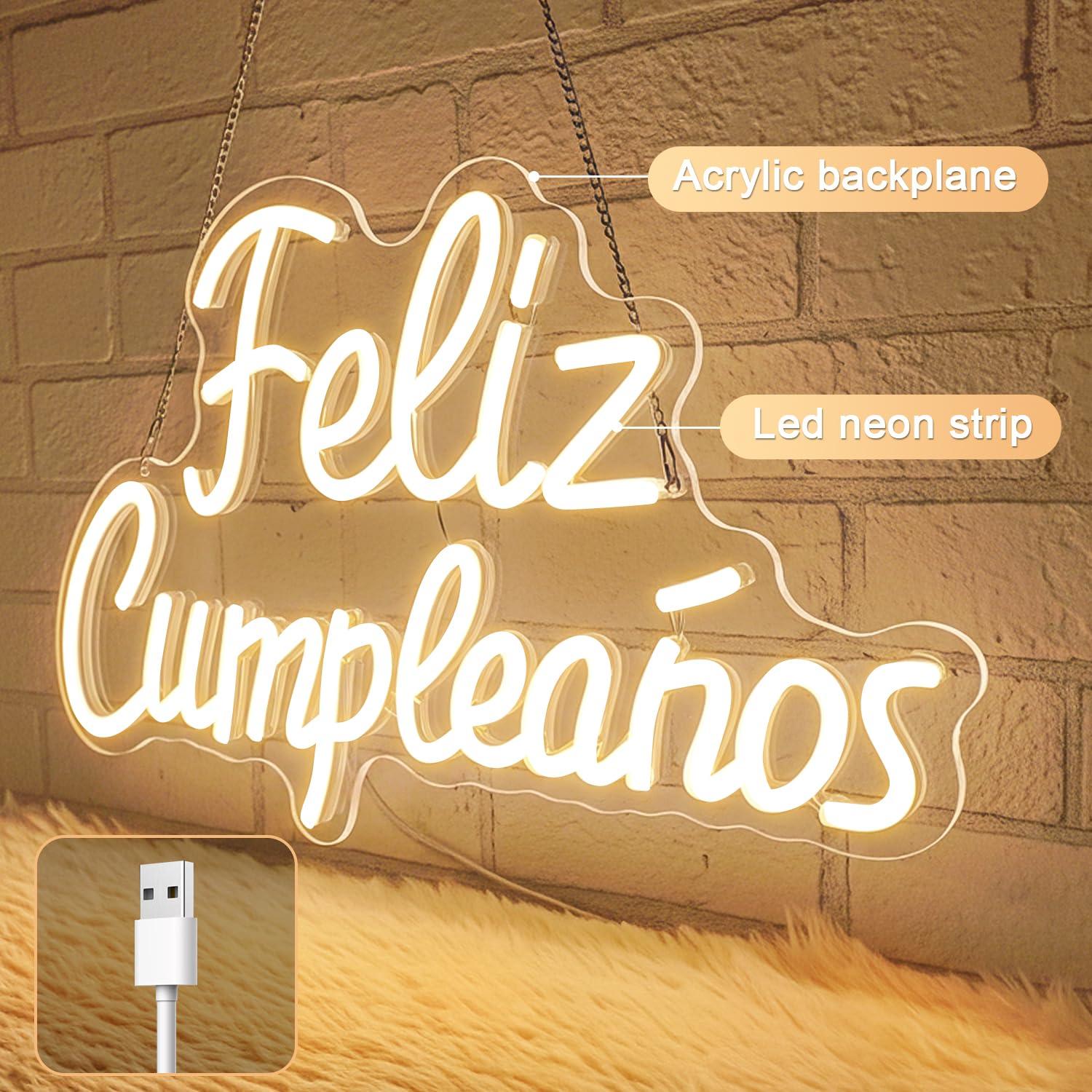 Feliz Cumpleanos Neonreclame,  - Neon Sign Party recensie en prijs