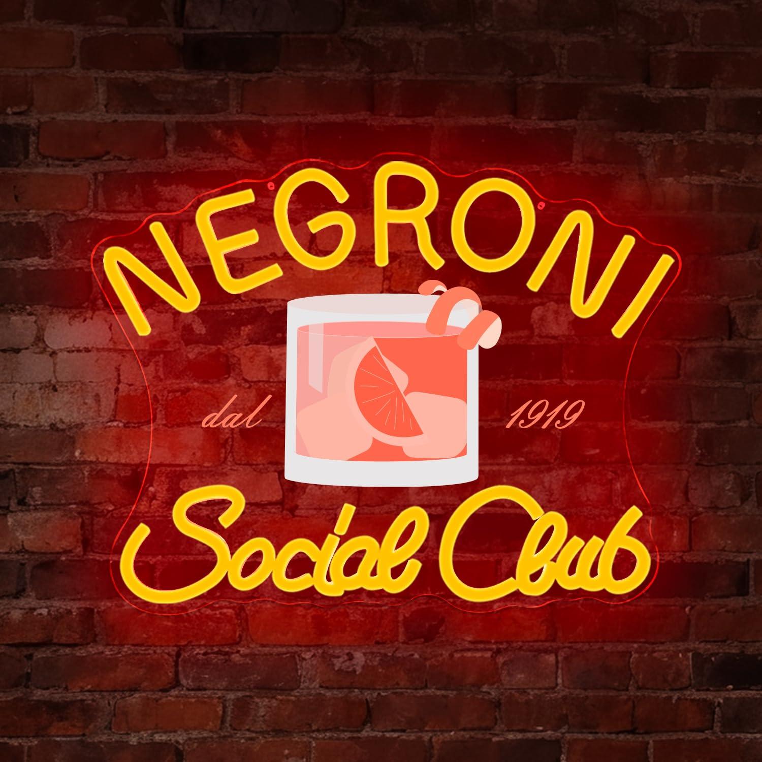 Negroni Social Club neonreclam - Neon Sign Party recensie en prijs