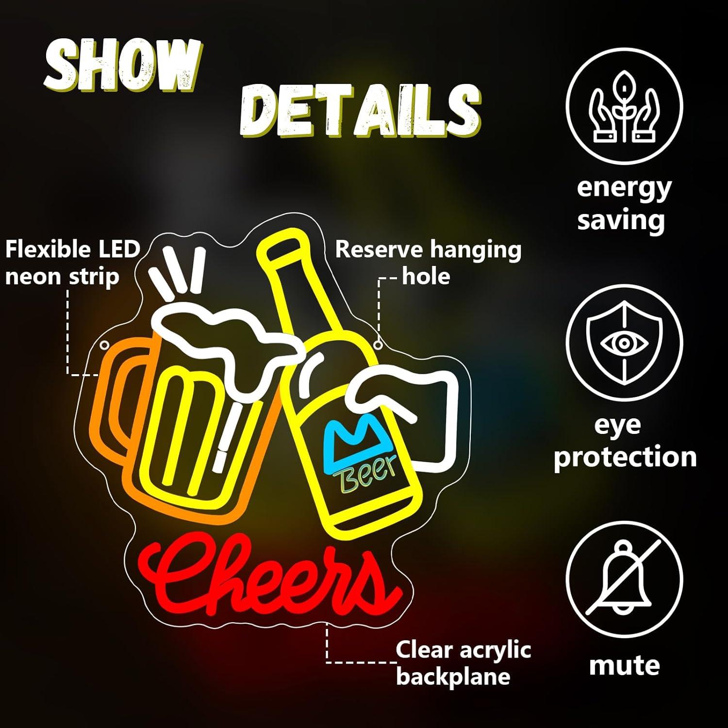 Cheers Bier Neonreclame, dimba - Neon Sign Party recensie en prijs